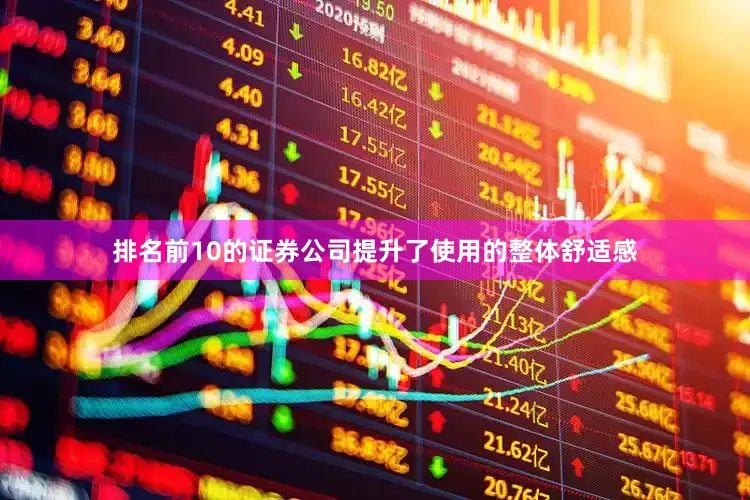 排名前10的证券公司提升了使用的整体舒适感